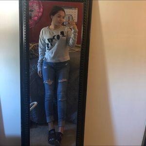 Grey & black “love” sweatshirt